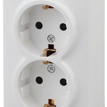 Розетка Эра Эксперт 2-ая с заземлением белый (12)