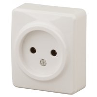 Розетка Эра Эксперт 1-ая без заземления слоновая кость (20)