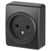 Розетка Эра Эксперт 1-ая б/з антрацит (16/160)
