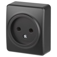 Розетка Эра Эксперт 1-ая б/з антрацит (16/160)