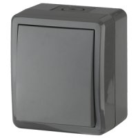 Выключатель Эра Эксперт 1кл IP54 подсветка серый (16)