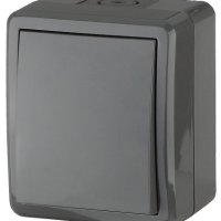 Выключатель Эра Эксперт 1кл IP54 проходной серый (16)