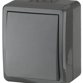Выключатель Эра Эксперт 1кл IP54 проходной серый (16)