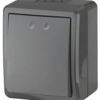 Выключатель Эра Эксперт 1кл IP54 серый (16)