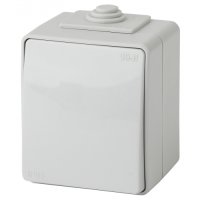 Выключатель Эра Эксперт 1кл IP65 серый (10)