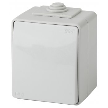 Выключатель Эра Эксперт 1кл IP65 серый (10)