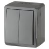 Выключатель Эра Эксперт 2кл IP54 серый (16)
