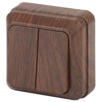 Выключатель 2кл венге Intro Quadro