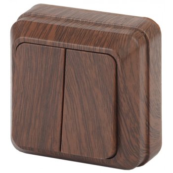 Выключатель 2кл венге Intro Quadro