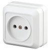 Розетка 1-ая без заземления белый Intro Quadro