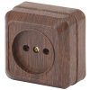 Розетка 1-ая без заземления венге Intro Quadro