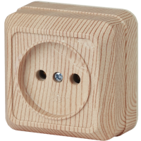 Розетка 2P 16А IP20 сосна Intro Quadro