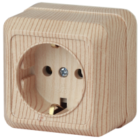 Розетка 1-ая с/з сосна Intro Quadro