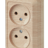 Розетка 2х2P 16А IP20 сосна Intro Quadro