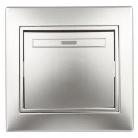 Выключатель 1кл алюминий Intro Plano