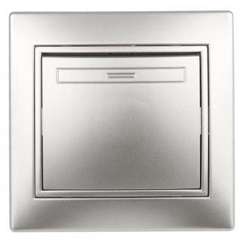 Выключатель 1кл алюминий Intro Plano