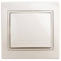 Выключатель Intro Plano 1клавиша слоновая кость (10)