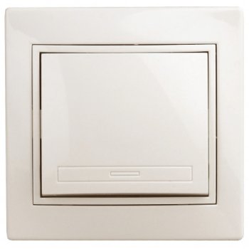 Выключатель Intro Plano 1клавиша слоновая кость (10)