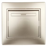 Выключатель Intro Plano 1кл шампань (10)