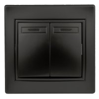 Выключатель Intro Plano 2клавиши антрацит (10)