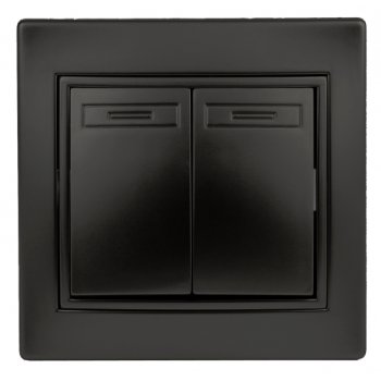 Выключатель Intro Plano 2клавиши антрацит (10)