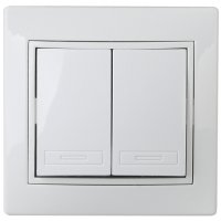 Выключатель 2кл белый Intro Plano