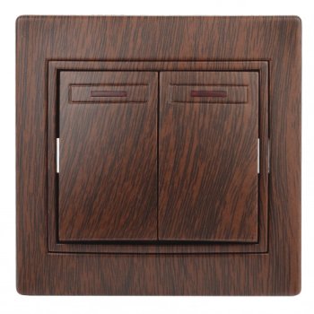 Выключатель 2кл подсв венге Intro Plano