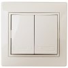 Выключатель Intro Plano 2клавиши слоновая кость (10)