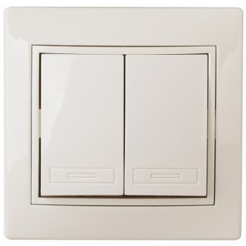 Выключатель Intro Plano 2клавиши слоновая кость (10)