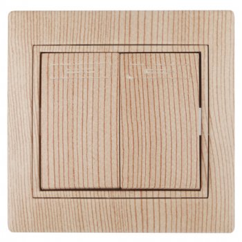 Выключатель Intro Plano 2кл сосна (10)
