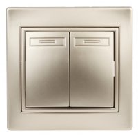 Выключатель 2кл шампань Intro Plano