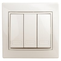Выключатель Intro Plano 3клавиши слоновая кость (10)