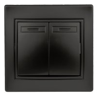 Переключатель 2кл антрацит Intro Plano