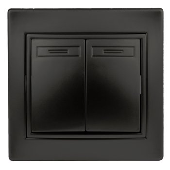 Переключатель 2кл антрацит Intro Plano