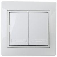 Переключатель 2кл белый Intro Plano