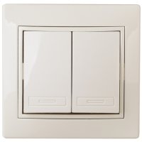 Переключатель 2кл слоновая кость Intro Plano