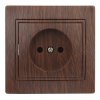 Розетка 1-ая без заземления венге Intro Plano
