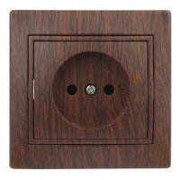Розетка 1-ая без заземления венге Intro Plano