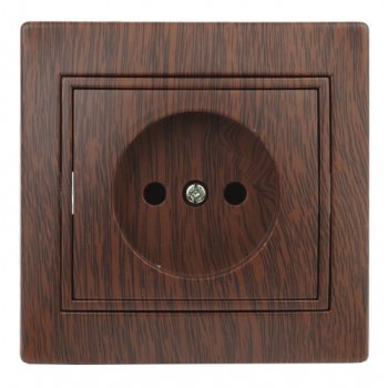 Розетка 1-ая без заземления венге Intro Plano