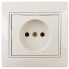 Розетка 1-ая без заземления слоновая кость Intro Plano