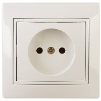 Розетка 1-ая без заземления слоновая кость Intro Plano