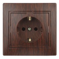 Розетка Intro Plano 1-ая с/з венге (10)