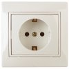 Розетка 1-ая с заземлением слоновая кость Intro Plano