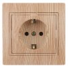 Розетка Intro Plano 1-ая с заземлением сосна (10)
