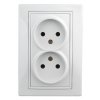 Розетка Intro Plano 2-ая без заземления белый (10)