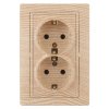 Розетка Intro Plano 2-ая с заземлением сосна (10)