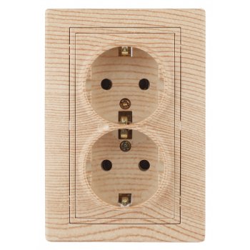 Розетка Intro Plano 2-ая с заземлением сосна (10)