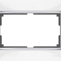 Рамка Werkel Snabb 1-ая для 2-ой розетки белый/хром (10)