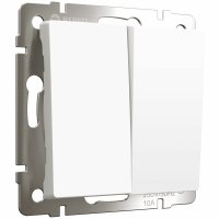 Механизм выключателя Werkel 2кл белый матовый (10)