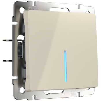 Механизм выключателя Werkel 1кл подсветка слоновая кость (10)